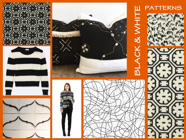 Black and white graphic patterns by LiLu Interiors