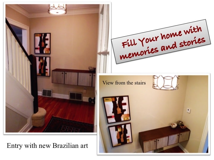 a custom cabinet with Brazilian art