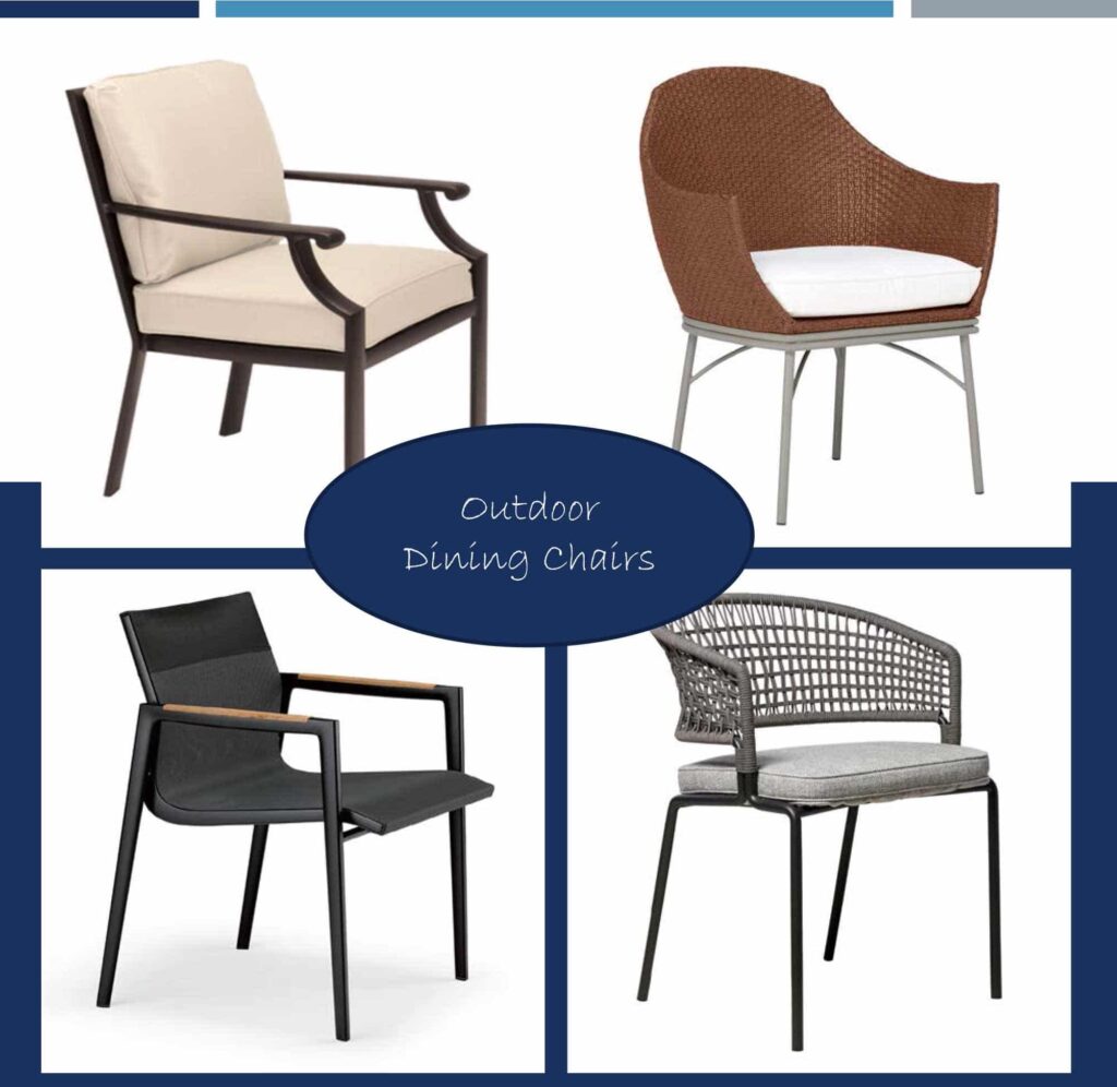 Outdoor Dining Chairs We Love-A round up of the best dining chairs for luxury outdoor spaces.