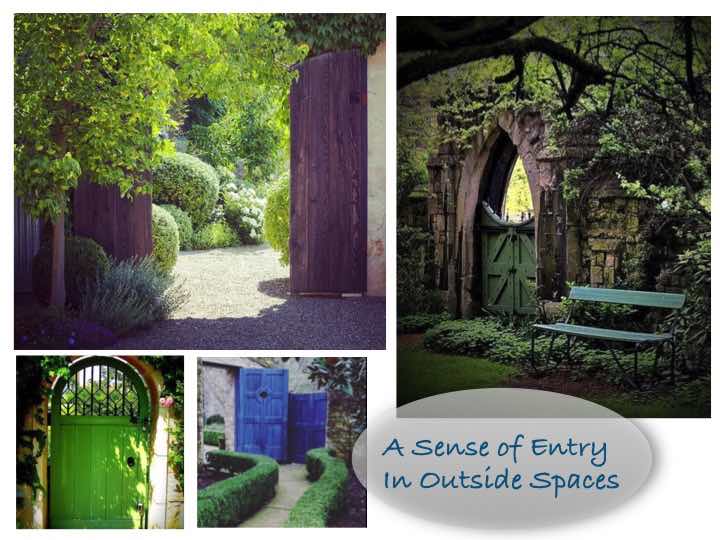 creating a sense of entry in outdoor spaces