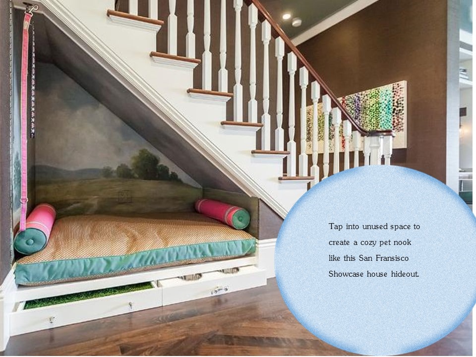 7 ways to integrate pet beds into decor dog bed under stairs