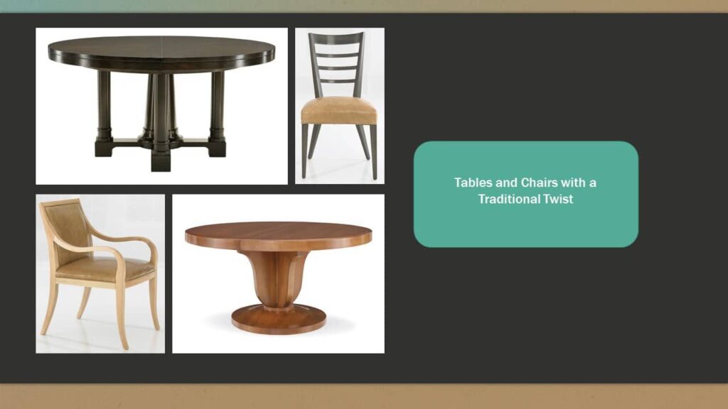 Unique Dining Table and Chair Combinations - Traditional Twist 