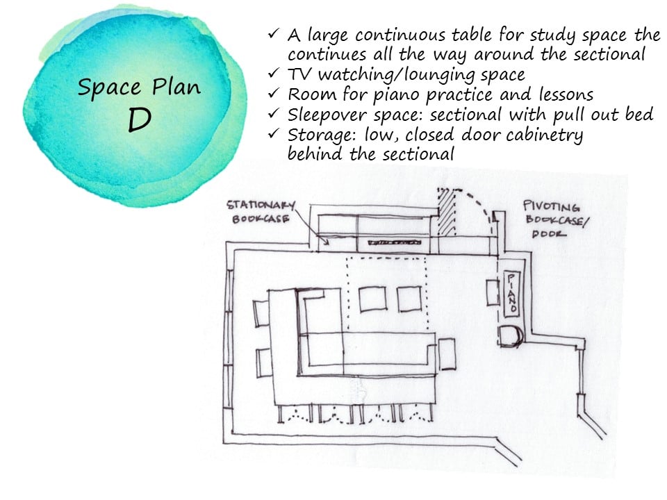 Kids study space plan