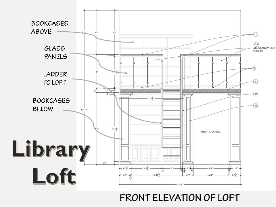 designing a library loft - drawing