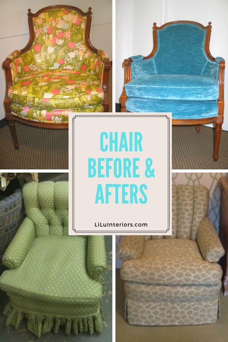 chair reupholstery before & after