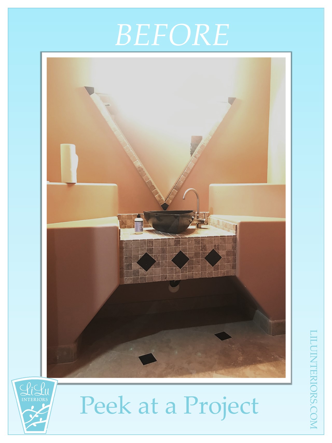 From Southwest to Contemporary A Powder Room Transformation