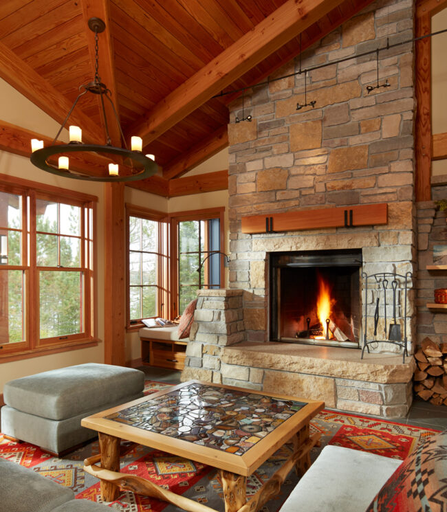 Mountain style home in Minneapolis designed by LiLu Interiors